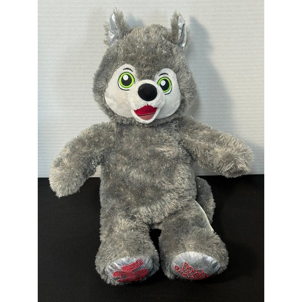 Build a Bear 25th Anniversary Wiley Wolf Great Lodge Plush Collector Sparkle 16”